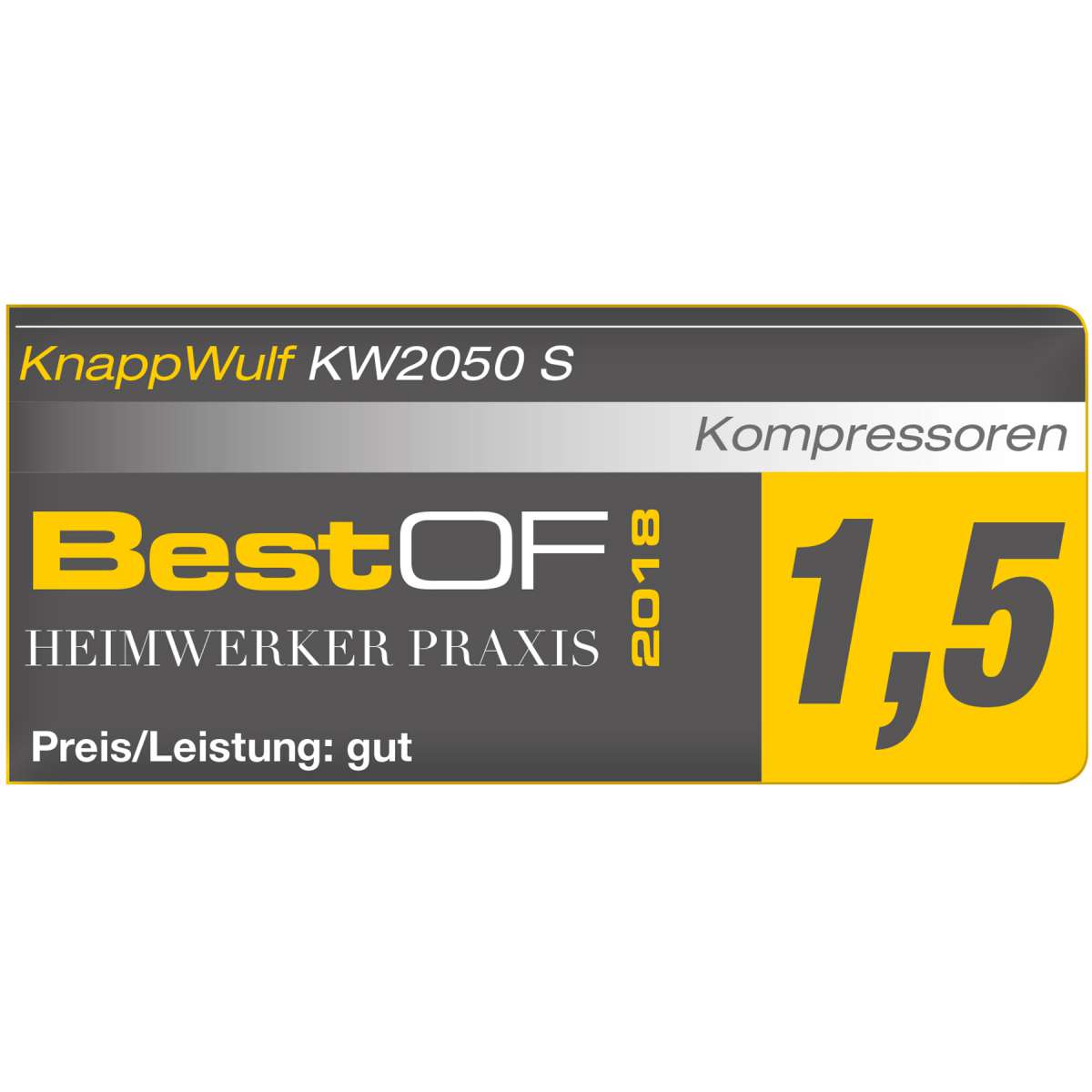 KnappWulf Compressor fluistercompressor met 50L ketel persluchtcompressor KW4050 olievrij 10bar incl. drukregelaar waterafscheider condenswaterafvoerkraan